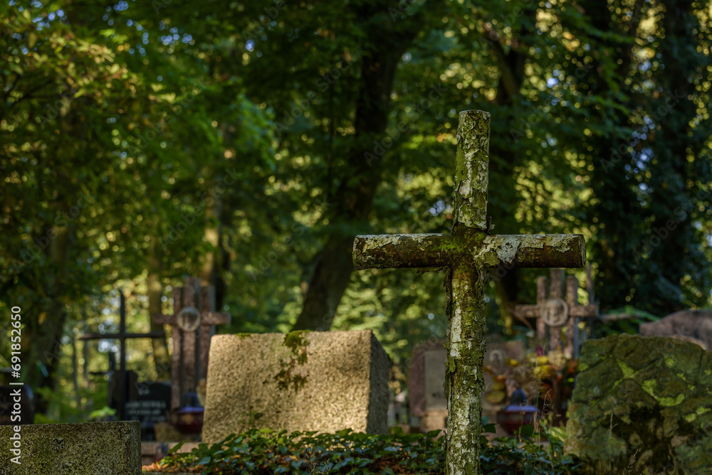 CEMETERY - An old steel crucifix on grave
CEMETERY - An old steel crucifix on grave
