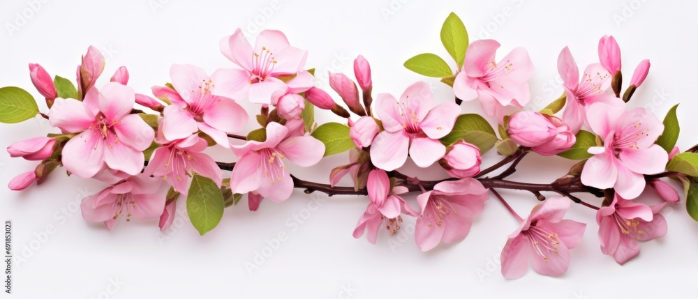 light pink flowers Valentine's Day concept The beauty of pink flowers Conveys love. Generative AI