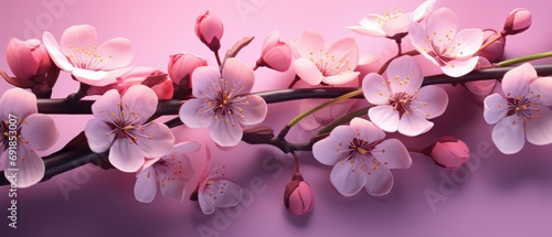 light pink flowers Valentine's Day concept The beauty of pink flowers Conveys love. Generative AI