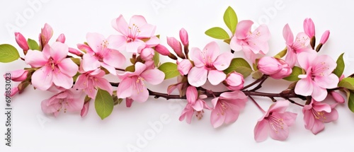 light pink flowers Valentine's Day concept The beauty of pink flowers Conveys love. Generative AI
