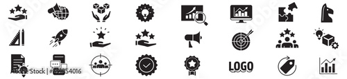 Branding, Marketing, Product, Brand, Value, icons collection vector