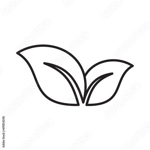 tea leaf icon design vector template
