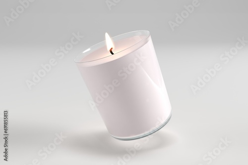 Jar Candle Label Mockup Large Spa Vicks Candles 3d Rendered photo