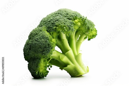 Broccoli isolated on white and white background, Generative AI