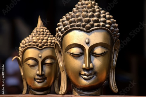 Gautam Buddha Head Statue, Generative AI