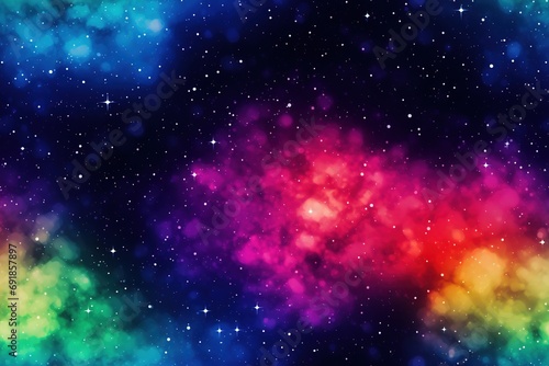 Colorful Cosmic space background with stars and nebula