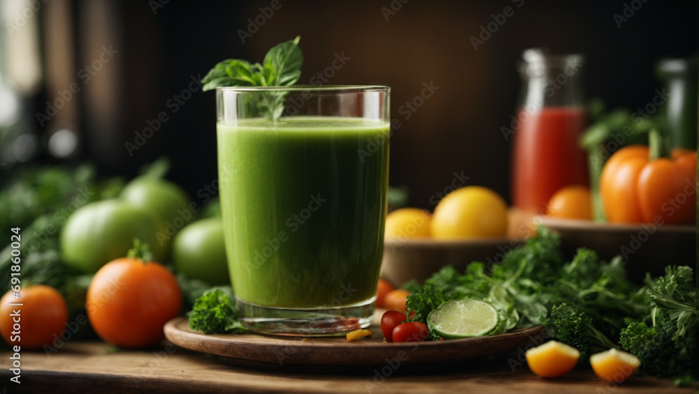 juice and fruits. generative AI juice and fruits. generative AI