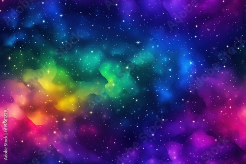 Colorful Cosmic space background with stars and nebula