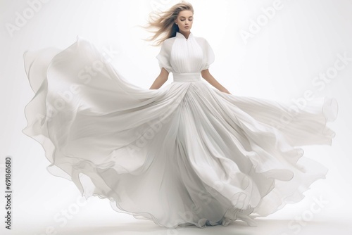 Capture a garment in motion using a white backgroud