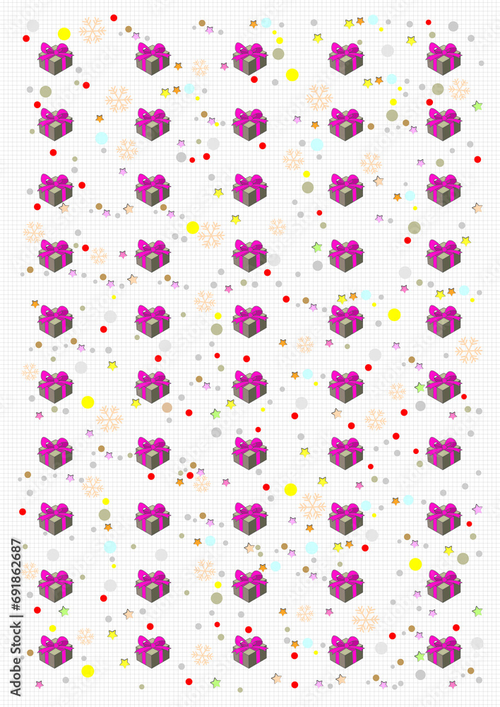 100% Hand-drawn picture featuring a colorful Christmas holiday background. Ideal for presentations, printing, graphics. Add holiday charm to your creations! 🎄✨ 100% Hand-drawn picture featuring a colorful Christmas holiday background. Ideal for presentations, printing, graphics. Add holiday charm to your creations! 🎄✨