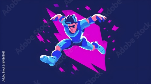 illustration of a jumping people © Logo Artist
