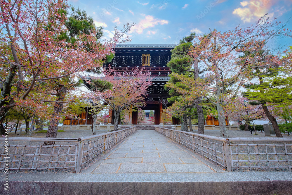 Kurodani or KonkaiKomyoji temple in Kyoto, Jpan founded in 1175, it's
