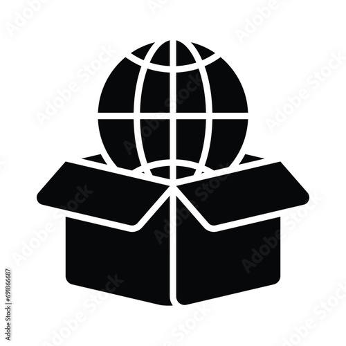 Worldwide Delivery icon design, editable vector of global delivery