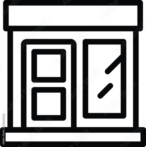 Bakery store icon outline vector. Grocery center shop. Pastry grocery market