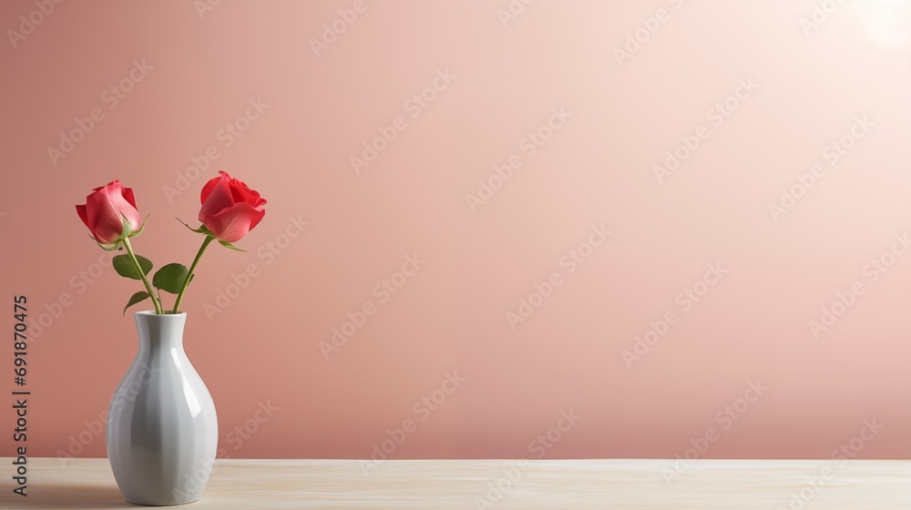 Stylish postcard of love for valentine's day, copy space