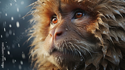 Japanese Macaque Macaca Fuscata Known Snow, HD, Background Wallpaper, Desktop Wallpaper photo