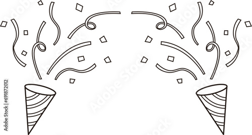 パーティークラッカーのイラスト