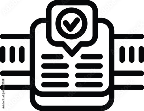 Pedometer wristband icon outline vector. Active lifestyle measure. Workout activity counter