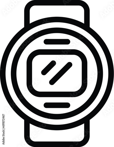 Healthcare pedometer icon outline vector. Footstep activity tracker. Active sport smart band