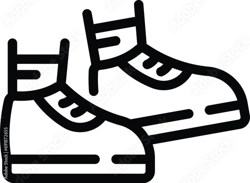 Jogging workout icon outline vector. Footstep monitoring pedometer. Calorie measurement device