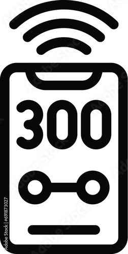 Electronic wireless pedometer icon outline vector. Health activity portable tracker. Calorie consumption recording
