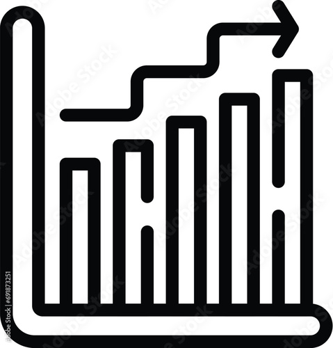 Walking recording graph icon outline vector. Body motion tracker. Workout activity report