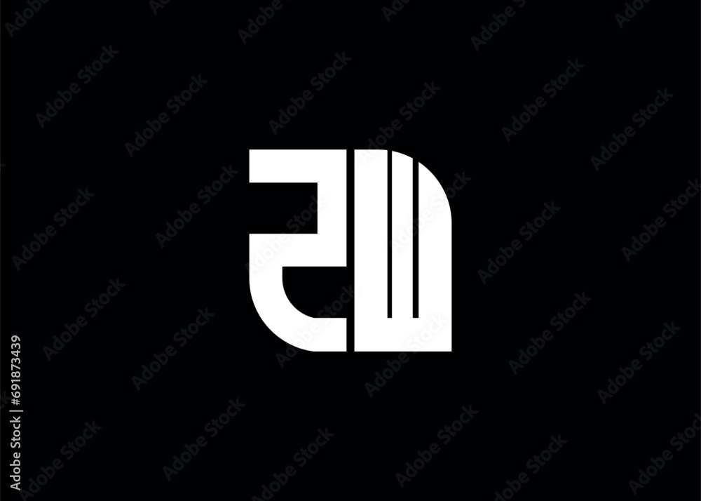 Monogram Letter ZW Logo Design vector template Monogram Letter ZW Logo Design vector template
