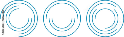 button abstraction, touch button, buttons for touch monitors and panels, round buttons with rotation