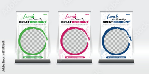 menu food restaurant table top banner design template