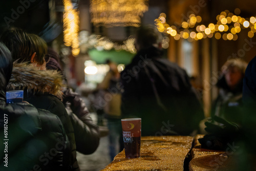 Decoration in Christmas market in Obernai, Alsace, France on December 10th 2023 photo