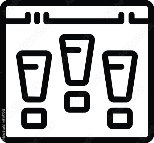 It beta verification icon outline vector. Debugging trial version. Quality assurance testing