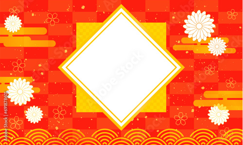 春をイメージした和柄の背景デザイン