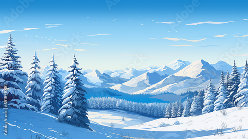 winter landscape  snow