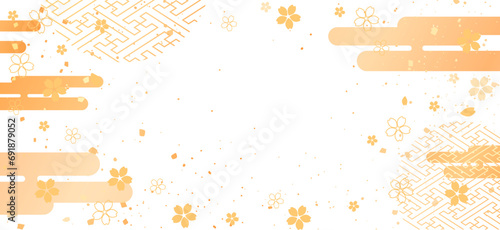 春をイメージした和柄の背景デザイン