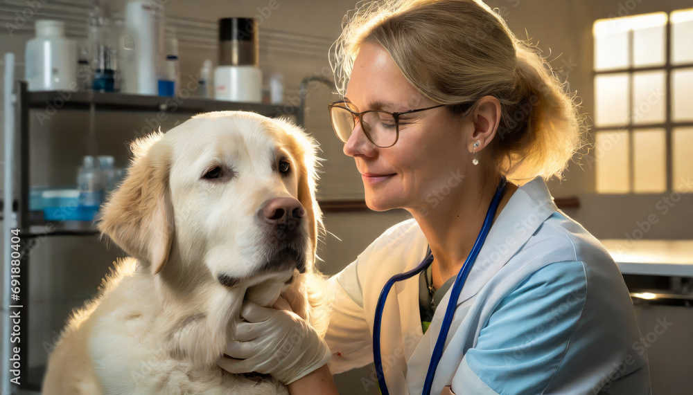 Receiving your dog in the veterinarian's office. Receiving your dog in the veterinarian's office.