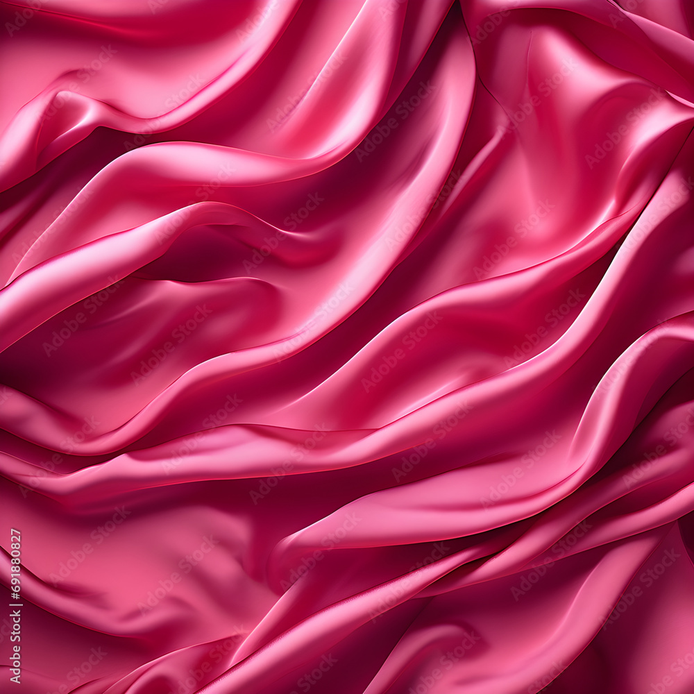 Obraz premium red satin fabric background, Generative AI
