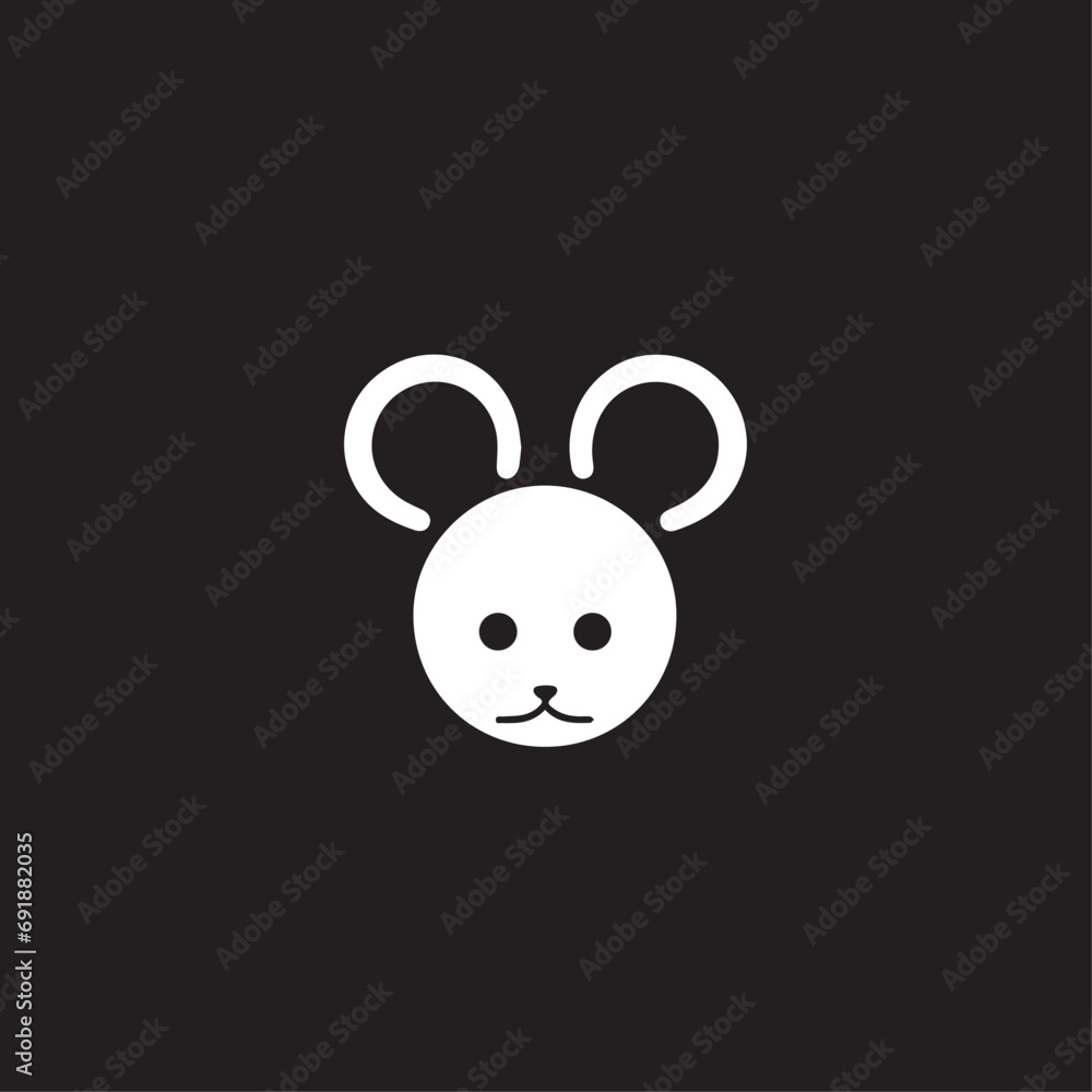 Obraz premium Mouse in cartoon, doodle style. Isolated 2d vector illustration in logo, icon, sketch style, Eps 10, black and white. AI Generative
