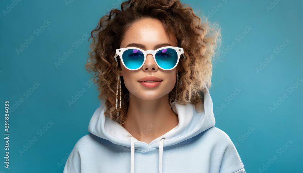 A beautiful young woman with glasses. A beautiful young woman with glasses.