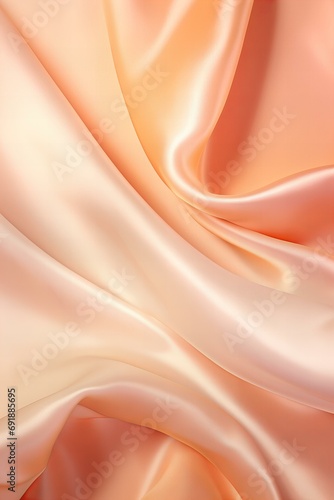 shiny silk textile in beautiful peach fuzz gradient color
