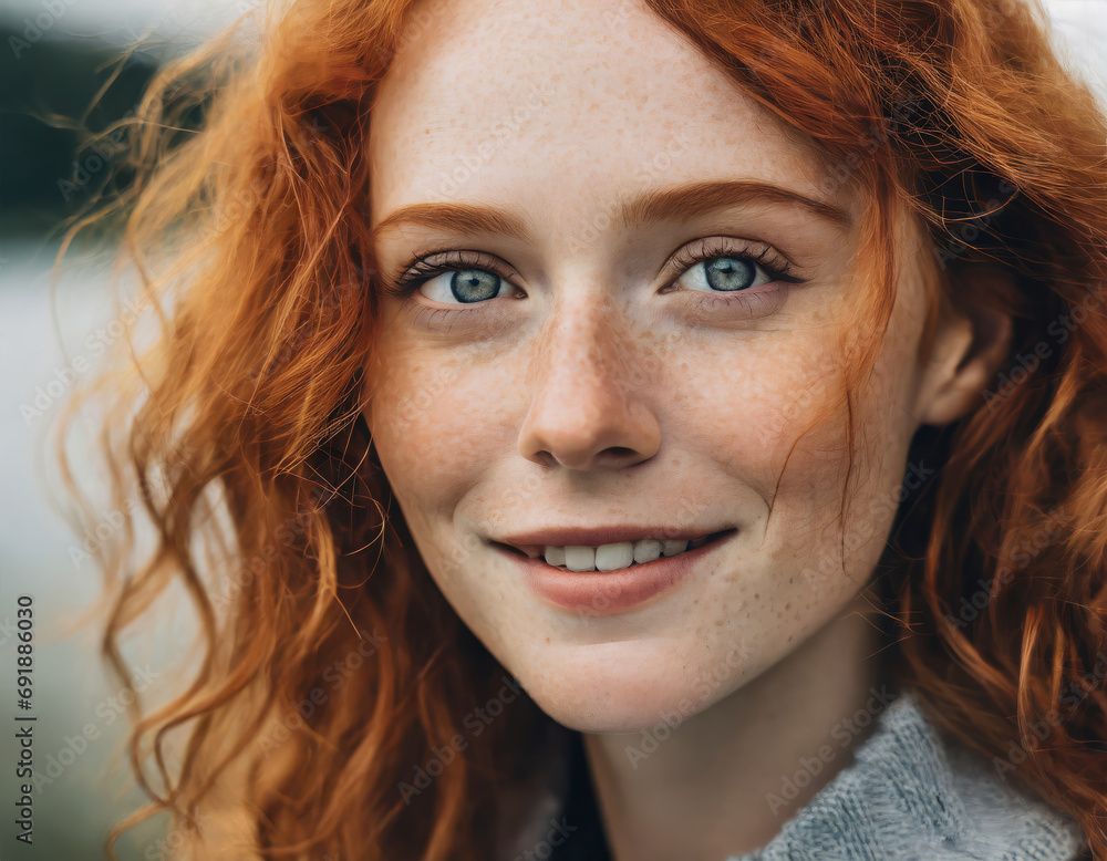 Portrait of a young red-haired woman Portrait of a young red-haired woman