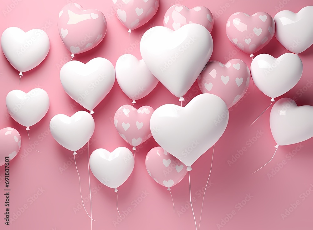 Valentine's day pink heart shape background