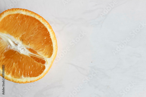Orange on a white background