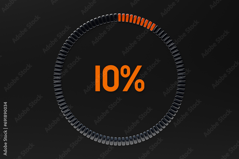 Fototapeta premium 3d illustration control panel icon. High risk concept on spedometer. Credit rating scale