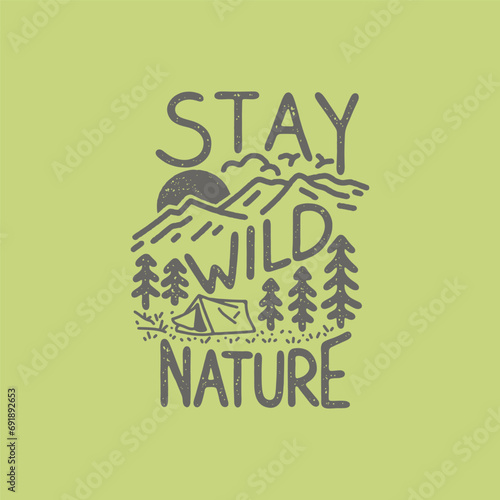 mountain illustration nature graphic wild design outdoor badge adventure mono line logo