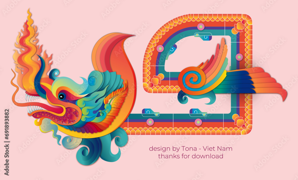 Dragon vector , dragon 2024 , RỒNG THỜI LÝ VIỆT NAM Vietnamese dragon ...