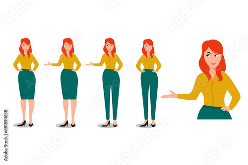 Elegant business woman vector illustrtion