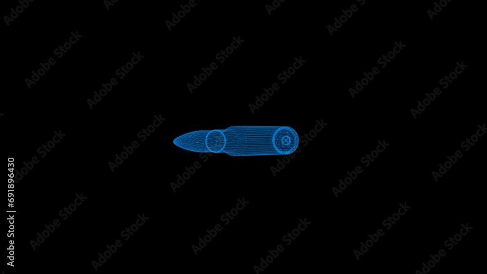 4k wireframe bullet, bullet technology 4k wireframe bullet, bullet technology