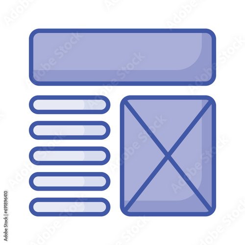 Take a look at this beautifully designed website wireframes, wireframing, layout, template icon