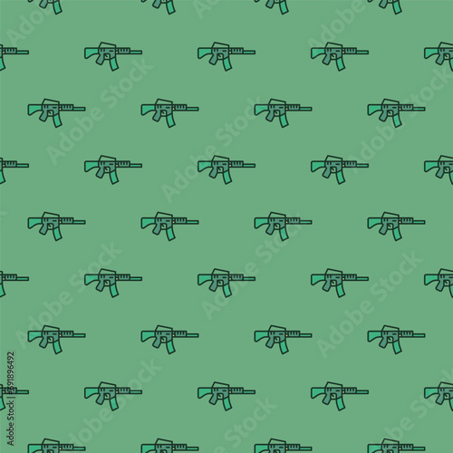 Assault Rifle vector concept colored seamless pattern. Automatic Rifle background photo