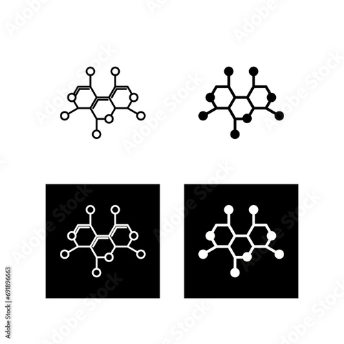 Molecule Structure Vector Icon